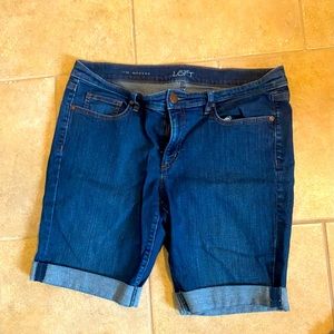 Loft denim shorts size 12